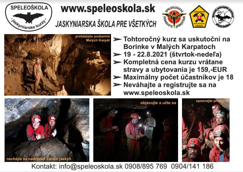 , Speleoškola 2021, Slovenská speleologická spoločnosť