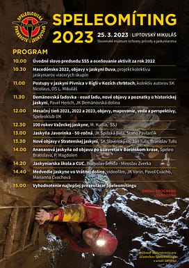, Speleomíting 2023 &#8211; program, Slovenská speleologická spoločnosť