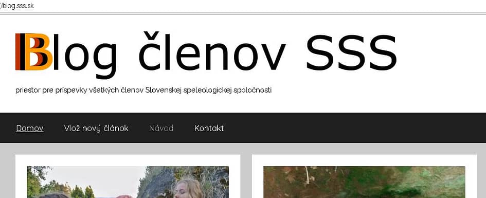 , Nový blog pre členov SSS, Slovenská speleologická spoločnosť