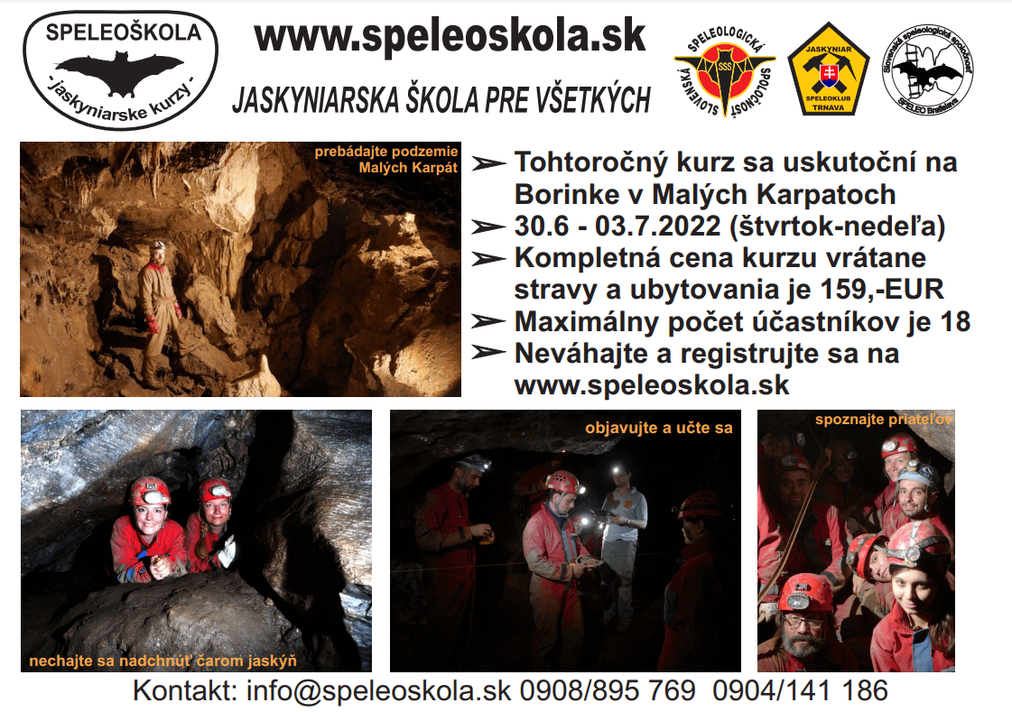 , Speleoškola 2022, Slovenská speleologická spoločnosť