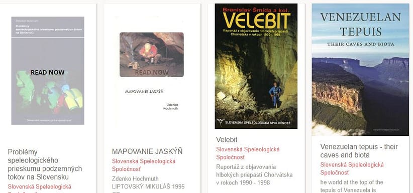 Literatúra jaskyne a priepasti